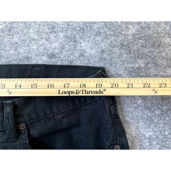 Vintage Polo Ralph Lauren Jeans Mens 40x30 black Button Fly Wide Leg Boot Cut - Picture 5 of 13